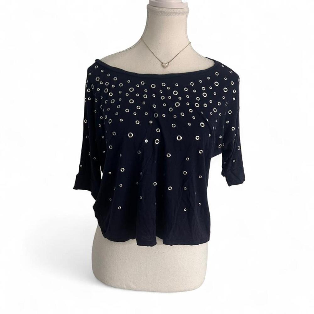 INC International Concepts Vintage Y2K -Alt - Grunge Detailed Beaded Top Size S